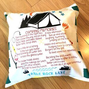 Table Rock Lake Pillow Cover, 18 x 18: Camping Memories Lakehouse Cabin Decor